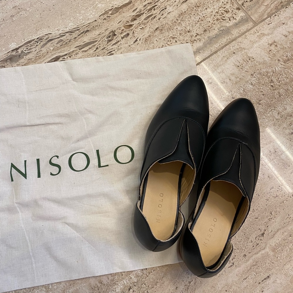 Nisolo Emma D’Orsay shoes in black, worn once!